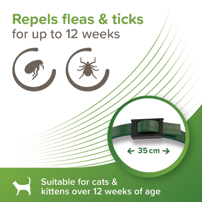 Beaphar VETOpure Flea & Tick Collar Green Cat