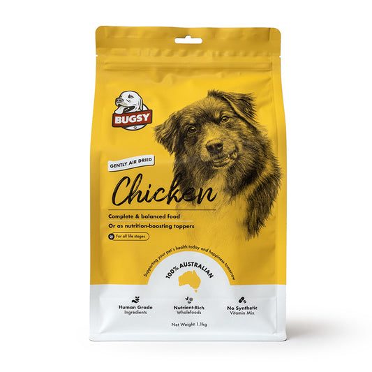 BUGSY Premium Air-Dried Raw Chicken Dog Dry Food