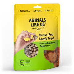 Animals Like Us Grass-Fed Lamb Tripe Freeze Dried Raw Dog Treats 60g