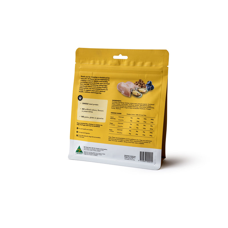 BUGSY Premium Air-Dried Raw Chicken Dog Dry Food