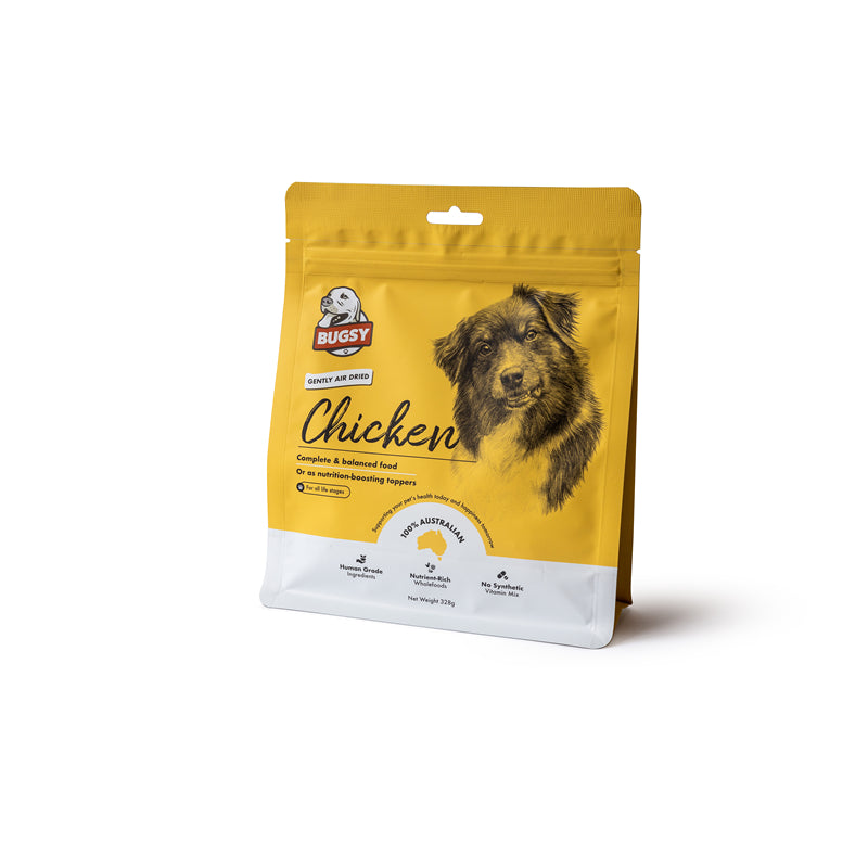 BUGSY Premium Air-Dried Raw Chicken Dog Dry Food