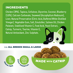Bell & Bone Dental Bites for Cats - Chicken & Blueberries
