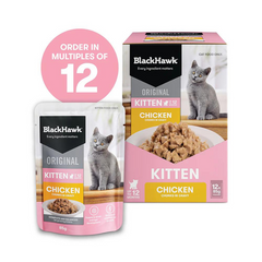 Black Hawk Original Chicken in Gravy Kitten Wet Cat Food 85g x 12