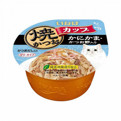 CIAO Cat Treats Tuna in Gravy Topping Crabstick and Sliced Bonito