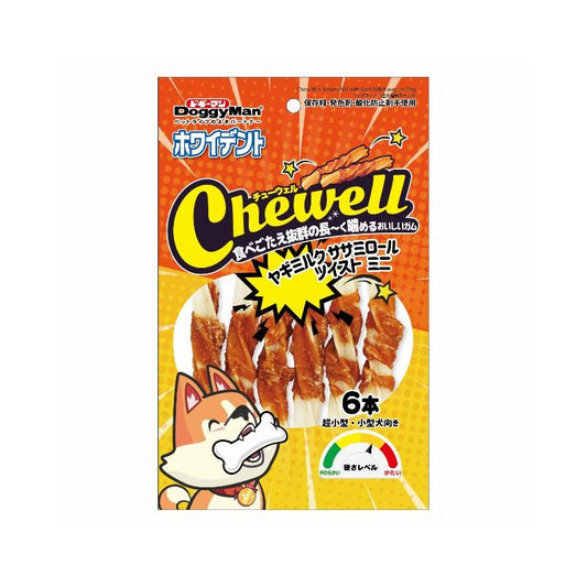DoggyMan Chewell Goat Milk Chicken Roll Twist Mini 6 pcs
