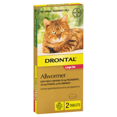Drontal Allwormers For Large Cats 6KG 2PK