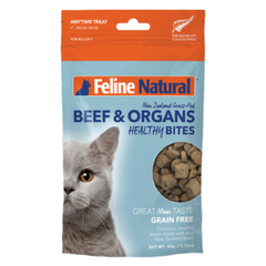 Feline Natural Beef Healthy Bites Cat Treats 50g