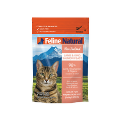 Feline Natural Lamb And Salmon Grain Free Cat Food Pouches