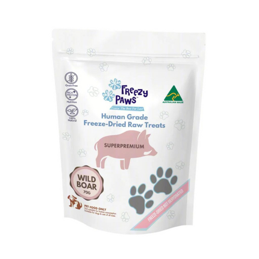 Freezy Paws Freeze Dried Dogs and Cats Treats Wild Boar 70g