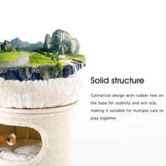 Honeypotcat Cosy Sisal Barrel With Plush Top - Deluxe 115cm - Shipping Only