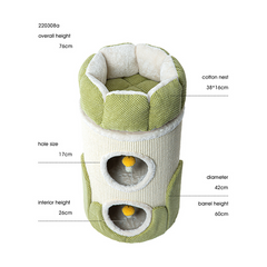 Honeypotcat Arctic Snug Double Sisal Barrel - 75cm - Shipping Only