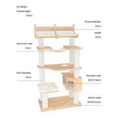 Honeypotcat Joyful Climb Cat Tower - 178cm - Shipping Only