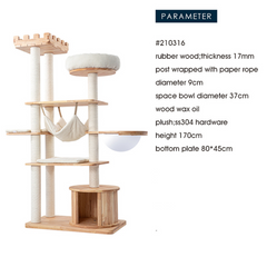 Honeypotcat MZ Grand Elegance Cat Catsle With Space Capsule - 170cm - Shipping Only