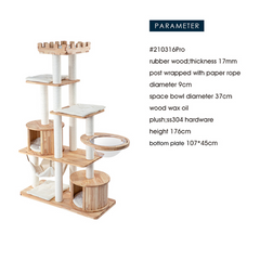 Honeypotcat MZ Grand Elegance Cat Catsle With Space Capsule - PRO 176cm - Shipping Only