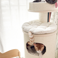 Honeypotcat PURRING Multi-Level Sisal Barrel Cat Tower - 95cm - Shipping Only