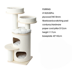 Honeypotcat PURRING Multi-Level Sisal Barrel Cat Tower - PRO 117cm - Shipping Only