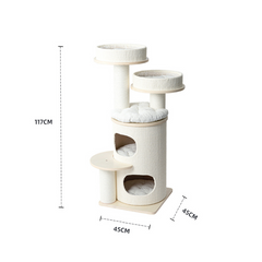 Honeypotcat PURRING Multi-Level Sisal Barrel Cat Tower - PRO 117cm - Shipping Only