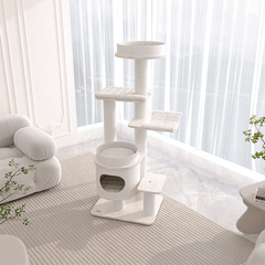 Honeypotcat PURRING Multi-Tier Plush & Sisal Deluxe Cat Tree - 153cm - Shipping Only