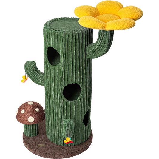 Honeypotcat Solo Cactus Bloom Cat Tree - Green 120.5cm - Shipping Only