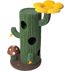 Honeypotcat Solo Cactus Bloom Cat Tree - Green 120.5cm - Shipping Only