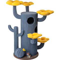 Honeypotcat Luxe Cactus Bloom Cat Tree - Blue 162cm - Shipping Only