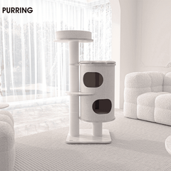 Honeypotcat PURRING Plush & Sisal Barrel Cat Tower - 122cm - Shipping Only