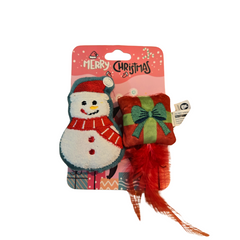 Pikapet Christmas Holiday Pet Toys 2 pcs Assorted