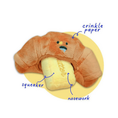 Pikapet INS Treat-Hiding Croissant Squeezing Dog Toy