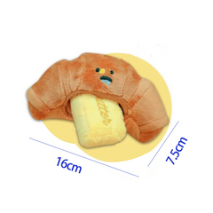 Pikapet INS Treat-Hiding Croissant Squeezing Dog Toy