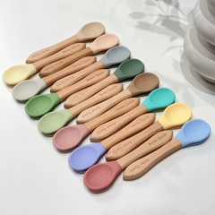 Aevan Epoch Beechwood Silicone Spoon