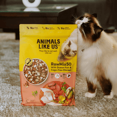 Animals Like Us Cat Raw Mix 50 Ocean Fish with Chicken Freeze Dried Cat Food