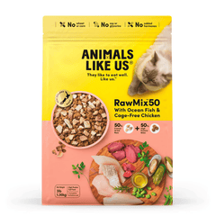 Animals Like Us Cat Raw Mix 50 Ocean Fish with Chicken Freeze Dried Cat Food