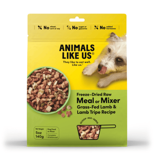 Animals Like Us Meal or Mixer Grass-Fed Lamb & Lamb Tripe Freeze Dried Dog Food