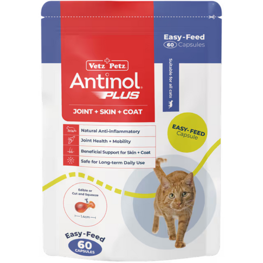 Antinol Plus Easy Feed Joint Supplement Capsules For Cats