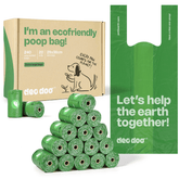 Deo Doo Bio Dog Poo Bags with Handle 20 Rolls 240 Counts Uncented
