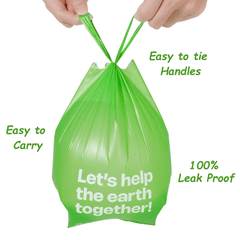 Deo Doo Bio Dog Poo Bags with Handle 8 Rolls 120 Counts Sakura Scented