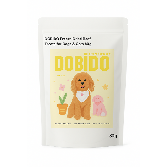 DOBIDO Freeze Dried Beef Dog Cat Treats 80g