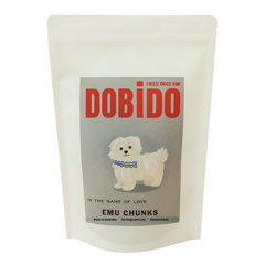 DOBIDO Freeze Dried Emu Chunks Dog Cat Treats 80g