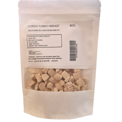 DOBIDO Freeze Dried Turkey Breast Dog Cat Treats 80g