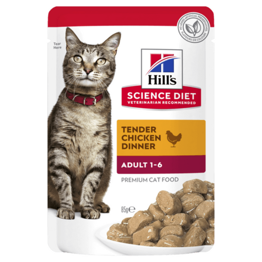 Hills Science Diet Chicken Adult Cat Wet Pouch 85gx12