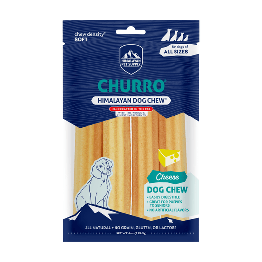 Himalayan Dog Chew Churro Cheese Dog Treat 4pk