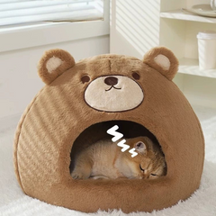 Hoopet Warm Little Bear Cat Bed