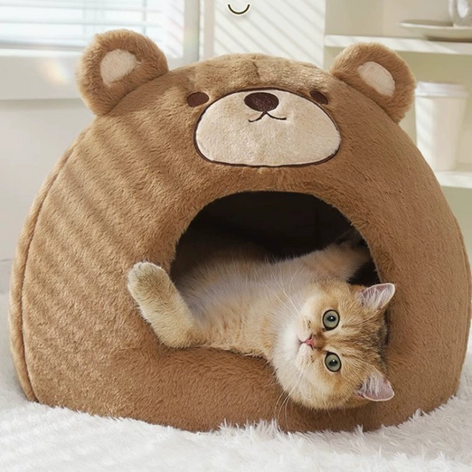 Hoopet Warm Little Bear Cat Bed