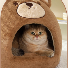 Hoopet Warm Little Bear Cat Bed