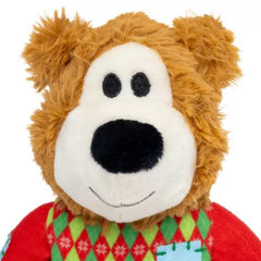 KONG Holiday Christmas Wild Knots Sweater Bear Red Small Medium Toy For Dogs