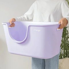 Mango Extra Size High Edge Ultra-light Weight Cat Litter Box For Large Cat