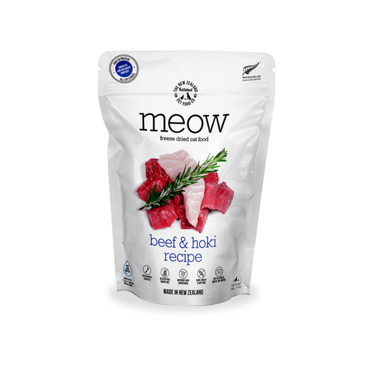 THE NEW ZEALAND NATURAL Meow Beef and Hoki Freeze Dried Cat Food