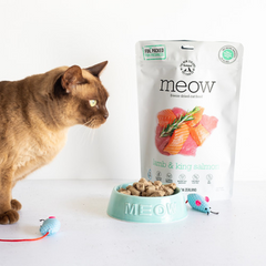 THE NEW ZEALAND NATURAL Meow Lamb and King Salmon Freeze Dried Cat Food