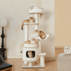 Michu Luna Multi-Layer Solid Wood Cat Nest Tree - Shipping Only