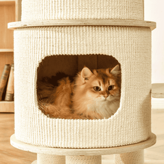 Michu Luna Multi-Layer Solid Wood Cat Nest Tree - Shipping Only